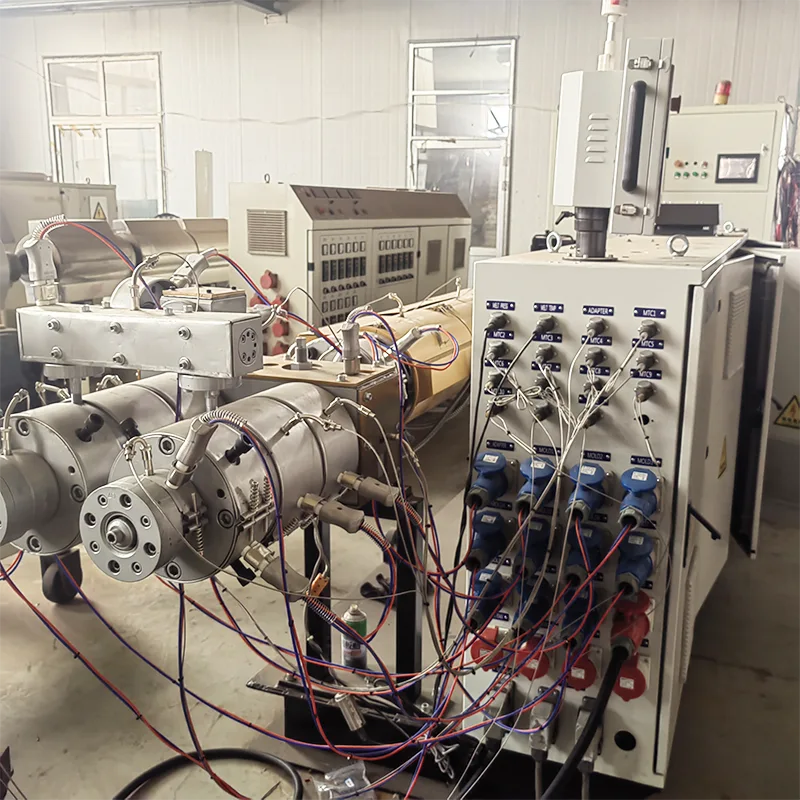 DEKUMA Second-hand HDPE 63mm Double Outlet Pipe Production Machine